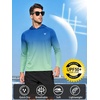 image:imageNORTHYARD Mens UPF 50 Sun Protection Hoodie Long Sleeve Rash Guard Shirts  Lightweight Quick Dry Fishing Swim Shirt Breathable Moisture Wicking 4Way Stretch Swimming Hiking Beach Golf Water SportGradient Skyblue
