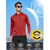 image:imageNORTHYARD Mens UPF 50 Sun Protection Hoodie Long Sleeve Rash Guard Shirts  Lightweight Quick Dry Fishing Swim Shirt Breathable Moisture Wicking 4Way Stretch Swimming Hiking Beach Golf Water SportRed