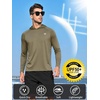 image:imageNORTHYARD Mens UPF 50 Sun Protection Hoodie Long Sleeve Rash Guard Shirts  Lightweight Quick Dry Fishing Swim Shirt Breathable Moisture Wicking 4Way Stretch Swimming Hiking Beach Golf Water SportKhakigreen