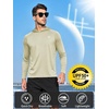image:imageNORTHYARD Mens UPF 50 Sun Protection Hoodie Long Sleeve Rash Guard Shirts  Lightweight Quick Dry Fishing Swim Shirt Breathable Moisture Wicking 4Way Stretch Swimming Hiking Beach Golf Water SportOysterwhite