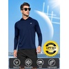 image:imageNORTHYARD Mens UPF 50 Sun Protection Hoodie Long Sleeve Rash Guard Shirts  Lightweight Quick Dry Fishing Swim Shirt Breathable Moisture Wicking 4Way Stretch Swimming Hiking Beach Golf Water SportNavy