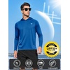 image:imageNORTHYARD Mens UPF 50 Sun Protection Hoodie Long Sleeve Rash Guard Shirts  Lightweight Quick Dry Fishing Swim Shirt Breathable Moisture Wicking 4Way Stretch Swimming Hiking Beach Golf Water SportRoyalblue