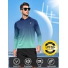 image:imageNORTHYARD Mens UPF 50 Sun Protection Hoodie Long Sleeve Rash Guard Shirts  Lightweight Quick Dry Fishing Swim Shirt Breathable Moisture Wicking 4Way Stretch Swimming Hiking Beach Golf Water SportGradient Lotusgreen