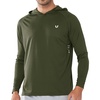 image:imageNORTHYARD Mens UPF 50 Sun Protection Hoodie Long Sleeve Rash Guard Shirts  Lightweight Quick Dry Fishing Swim Shirt Breathable Moisture Wicking 4Way Stretch Swimming Hiking Beach Golf Water SportArmygreen