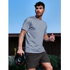 image:imageNORTHYARD Mens Athletic Running TShirts QuickDry Lightweight Workout  Gym Hiking Outdoor Tennis Sport Casual Fishing Basketball UPF 50 Breathable Moisturewicking Reflective PrintedBlueheather