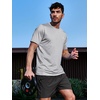 image:imageNORTHYARD Mens Athletic Running TShirts QuickDry Lightweight Workout  Gym Hiking Outdoor Tennis Sport Casual Fishing Basketball UPF 50 Breathable Moisturewicking Reflective PrintedLightgrey