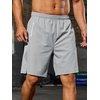 image:imageNORTHYARD Mens Running Athletic Shorts 5 7 9 Workout Gym Tennis  Quick Dry 3 Zipper Pockets Unlined Lightweight Breathable Moisturewicking Elastic Waist Active Sport Hiking BasketballLightgrey