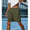 image:imageNORTHYARD Mens Running Athletic Shorts 5 7 9 Workout Gym Tennis  Quick Dry 3 Zipper Pockets Unlined Lightweight Breathable Moisturewicking Elastic Waist Active Sport Hiking BasketballArmygreen
