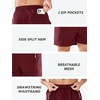 image:imageNORTHYARD Mens Running Athletic Shorts 5 7 9 Workout Gym Tennis  Quick Dry 3 Zipper Pockets Unlined Lightweight Breathable Moisturewicking Elastic Waist Active Sport Hiking BasketballWine