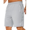 image:imageNORTHYARD Mens Running Athletic Shorts 5 7 9 Workout Gym Tennis  Quick Dry 3 Zipper Pockets Unlined Lightweight Breathable Moisturewicking Elastic Waist Active Sport Hiking BasketballLightgrey