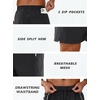image:imageNORTHYARD Mens Running Athletic Shorts 5 7 9 Workout Gym Tennis  Quick Dry 3 Zipper Pockets Unlined Lightweight Breathable Moisturewicking Elastic Waist Active Sport Hiking BasketballBlack