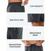 image:imageNORTHYARD Mens Running Athletic Shorts 5 7 9 Workout Gym Tennis  Quick Dry 3 Zipper Pockets Unlined Lightweight Breathable Moisturewicking Elastic Waist Active Sport Hiking BasketballDarkgrey