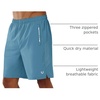 image:imageNORTHYARD Mens Running Athletic Shorts 5 7 9 Workout Gym Tennis  Quick Dry 3 Zipper Pockets Unlined Lightweight Breathable Moisturewicking Elastic Waist Active Sport Hiking BasketballGreyblue