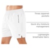 image:imageNORTHYARD Mens Running Athletic Shorts 5 7 9 Workout Gym Tennis  Quick Dry 3 Zipper Pockets Unlined Lightweight Breathable Moisturewicking Elastic Waist Active Sport Hiking BasketballWhite