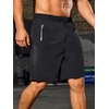 image:imageNORTHYARD Mens Running Athletic Shorts 5 7 9 Workout Gym Tennis  Quick Dry 3 Zipper Pockets Unlined Lightweight Breathable Moisturewicking Elastic Waist Active Sport Hiking BasketballBlack