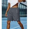image:imageNORTHYARD Mens Running Athletic Shorts 5 7 9 Workout Gym Tennis  Quick Dry 3 Zipper Pockets Unlined Lightweight Breathable Moisturewicking Elastic Waist Active Sport Hiking BasketballDarkgrey