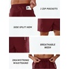 image:imageNORTHYARD Mens Running Athletic Shorts 5 7 9 Workout Gym Tennis  Quick Dry 3 Zipper Pockets Unlined Lightweight Breathable Moisturewicking Elastic Waist Active Sport Hiking BasketballWine
