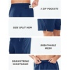 image:imageNORTHYARD Mens Running Athletic Shorts 5 7 9 Workout Gym Tennis  Quick Dry 3 Zipper Pockets Unlined Lightweight Breathable Moisturewicking Elastic Waist Active Sport Hiking BasketballDarkblue