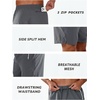 image:imageNORTHYARD Mens Running Athletic Shorts 5 7 9 Workout Gym Tennis  Quick Dry 3 Zipper Pockets Unlined Lightweight Breathable Moisturewicking Elastic Waist Active Sport Hiking BasketballSmokegrey