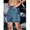 image:imageNORTHYARD Mens Running Athletic Shorts 5 7 9 Workout Gym Tennis  Quick Dry 3 Zipper Pockets Unlined Lightweight Breathable Moisturewicking Elastic Waist Active Sport Hiking BasketballGreyblue