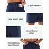 image:imageNORTHYARD Mens Running Athletic Shorts 5 7 9 Workout Gym Tennis  Quick Dry 3 Zipper Pockets Unlined Lightweight Breathable Moisturewicking Elastic Waist Active Sport Hiking BasketballNavy