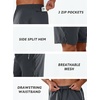 image:imageNORTHYARD Mens Running Athletic Shorts 5 7 9 Workout Gym Tennis  Quick Dry 3 Zipper Pockets Unlined Lightweight Breathable Moisturewicking Elastic Waist Active Sport Hiking BasketballDarkgrey