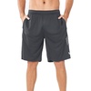 image:imageNORTHYARD Mens Athletic Gym Shorts 1075 Running Basketball Tennis  Quick DryZipper PocketsLightweightBreathableMoisturewickingReflective StripsSportsRunningWorkoutDarkgrey