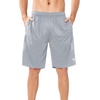image:imageNORTHYARD Mens Athletic Gym Shorts 1075 Running Basketball Tennis  Quick DryZipper PocketsLightweightBreathableMoisturewickingReflective StripsSportsRunningWorkoutLightgrey