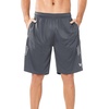 image:imageNORTHYARD Mens Athletic Gym Shorts 1075 Running Basketball Tennis  Quick DryZipper PocketsLightweightBreathableMoisturewickingReflective StripsSportsRunningWorkoutSmokegrey