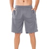 image:imageNORTHYARD Mens Athletic Gym Shorts 1075 Running Basketball Tennis  Quick DryZipper PocketsLightweightBreathableMoisturewickingReflective StripsSportsRunningWorkoutStone