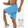 image:imageNORTHYARD Mens Athletic Gym Shorts 1075 Running Basketball Tennis  Quick DryZipper PocketsLightweightBreathableMoisturewickingReflective StripsSportsRunningWorkoutSkyblue