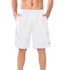 image:imageNORTHYARD Mens Athletic Gym Shorts 1075 Running Basketball Tennis  Quick DryZipper PocketsLightweightBreathableMoisturewickingReflective StripsSportsRunningWorkoutWhite