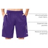 image:imageNORTHYARD Mens Athletic Gym Shorts 1075 Running Basketball Tennis  Quick DryZipper PocketsLightweightBreathableMoisturewickingReflective StripsSportsRunningWorkoutPurple