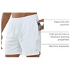 image:imageNORTHYARD Mens Athletic Gym Shorts 1075 Running Basketball Tennis  Quick DryZipper PocketsLightweightBreathableMoisturewickingReflective StripsSportsRunningWorkoutWhite