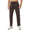 image:imageNORTHYARD Mens Athletic Pants Running Workout Gym Lightweight Quick Dry  Track Jogging Casual Sweatpants Sports Zipper Pockets Elastic Waist Breathable 4Way Stretch Cooling Reflective StripsBrown