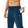 image:imageNORTHYARD Mens Athletic Pants Running Workout Gym Lightweight Quick Dry  Track Jogging Casual Sweatpants Sports Zipper Pockets Elastic Waist Breathable 4Way Stretch Cooling Reflective StripsSeablue