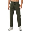 image:imageNORTHYARD Mens Athletic Pants Running Workout Gym Lightweight Quick Dry  Track Jogging Casual Sweatpants Sports Zipper Pockets Elastic Waist Breathable 4Way Stretch Cooling Reflective StripsArmygreen