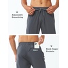 image:imageNORTHYARD Mens Athletic Pants Running Workout Gym Lightweight Quick Dry  Track Jogging Casual Sweatpants Sports Zipper Pockets Elastic Waist Breathable 4Way Stretch Cooling Reflective StripsDarkgrey