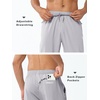 image:imageNORTHYARD Mens Athletic Pants Running Workout Gym Lightweight Quick Dry  Track Jogging Casual Sweatpants Sports Zipper Pockets Elastic Waist Breathable 4Way Stretch Cooling Reflective StripsStone