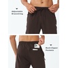 image:imageNORTHYARD Mens Athletic Pants Running Workout Gym Lightweight Quick Dry  Track Jogging Casual Sweatpants Sports Zipper Pockets Elastic Waist Breathable 4Way Stretch Cooling Reflective StripsBrown
