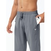 image:imageNORTHYARD Mens Athletic Pants Running Workout Gym Lightweight Quick Dry  Track Jogging Casual Sweatpants Sports Zipper Pockets Elastic Waist Breathable 4Way Stretch Cooling Reflective StripsSmokegrey