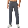 image:imageNORTHYARD Mens Athletic Pants Running Workout Gym Lightweight Quick Dry  Track Jogging Casual Sweatpants Sports Zipper Pockets Elastic Waist Breathable 4Way Stretch Cooling Reflective StripsDarkgrey