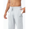 image:imageNORTHYARD Mens Athletic Pants Running Workout Gym Lightweight Quick Dry  Track Jogging Casual Sweatpants Sports Zipper Pockets Elastic Waist Breathable 4Way Stretch Cooling Reflective StripsLightgrey