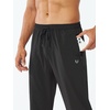 image:imageNORTHYARD Mens Athletic Pants Running Workout Gym Lightweight Quick Dry  Track Jogging Casual Sweatpants Sports Zipper Pockets Elastic Waist Breathable 4Way Stretch Cooling Reflective StripsBlack