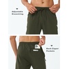 image:imageNORTHYARD Mens Athletic Pants Running Workout Gym Lightweight Quick Dry  Track Jogging Casual Sweatpants Sports Zipper Pockets Elastic Waist Breathable 4Way Stretch Cooling Reflective StripsArmygreen