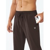 image:imageNORTHYARD Mens Athletic Pants Running Workout Gym Lightweight Quick Dry  Track Jogging Casual Sweatpants Sports Zipper Pockets Elastic Waist Breathable 4Way Stretch Cooling Reflective StripsBrown