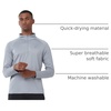 image:imageNORTHYARD Mens Quarter Zip Pullover Athletic Running Shirt Long Sleeve  14 Zip Top Quick Dry Lightweight Moisture Wicking Breathable Reflective Strips Performance Workout Gym Hiking SportsLightgrey