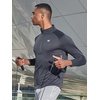 image:imageNORTHYARD Mens Quarter Zip Pullover Athletic Running Shirt Long Sleeve  14 Zip Top Quick Dry Lightweight Moisture Wicking Breathable Reflective Strips Performance Workout Gym Hiking SportsDarkgrey