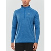 image:imageNORTHYARD Mens Quarter Zip Pullover Athletic Running Shirt Long Sleeve  14 Zip Top Quick Dry Lightweight Moisture Wicking Breathable Reflective Strips Performance Workout Gym Hiking SportsBlueheather