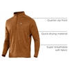 image:imageNORTHYARD Mens Quarter Zip Pullover Athletic Running Shirt Long Sleeve  14 Zip Top Quick Dry Lightweight Moisture Wicking Breathable Reflective Strips Performance Workout Gym Hiking SportsOrangeheather